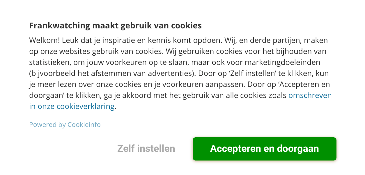 cookiemeldingen